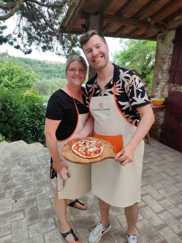 Pizza class at Rita's farm