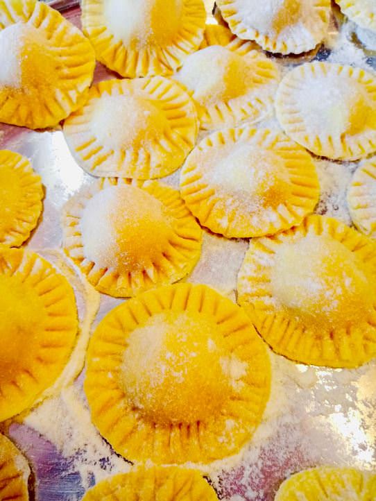 Stuffed ravioli made at our cooking school