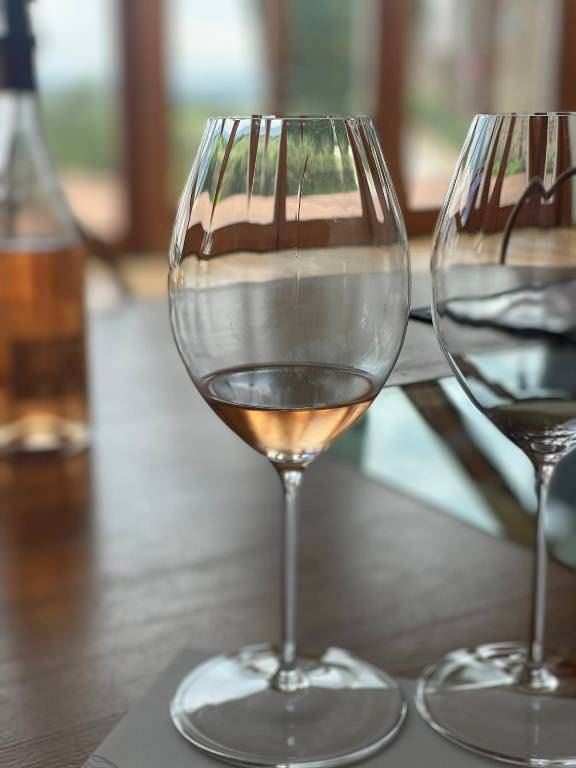 Wine glass served during the wine event