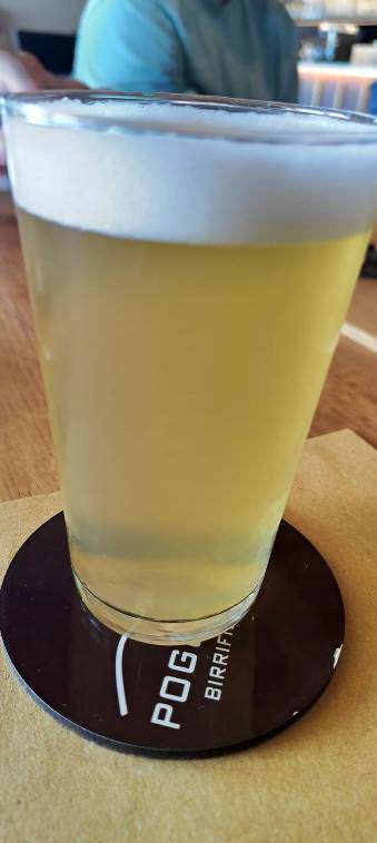 Beer served at the organic beer company