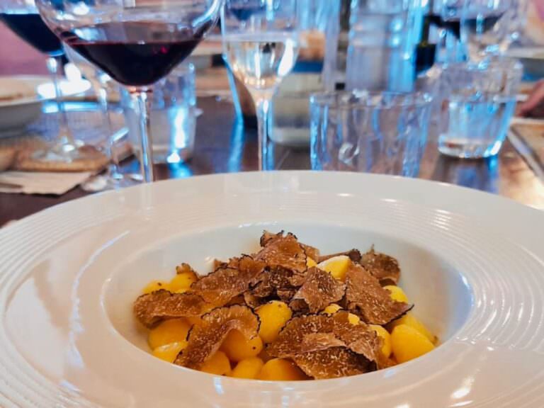 Gnocchi with fresh summer black truffle