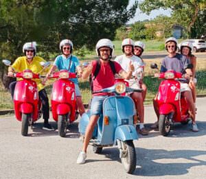 Vespa tour with new friends