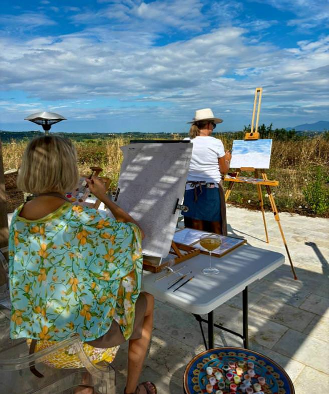 Peccioli paint and palate at a beautiful villa in the countryside