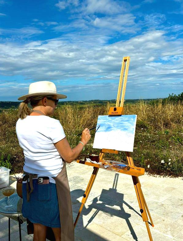 The wonderful setting of our painting experience