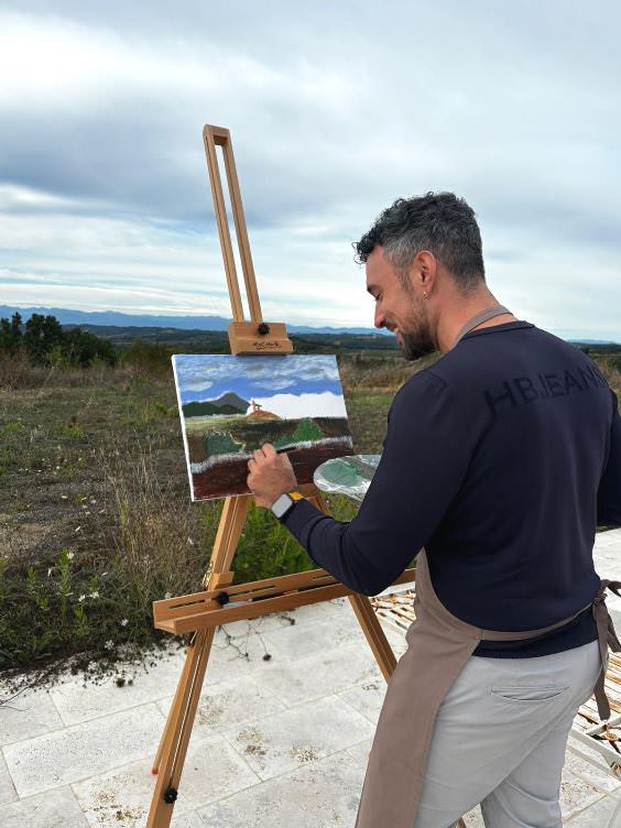 Paint and palate experience at Tara's villa