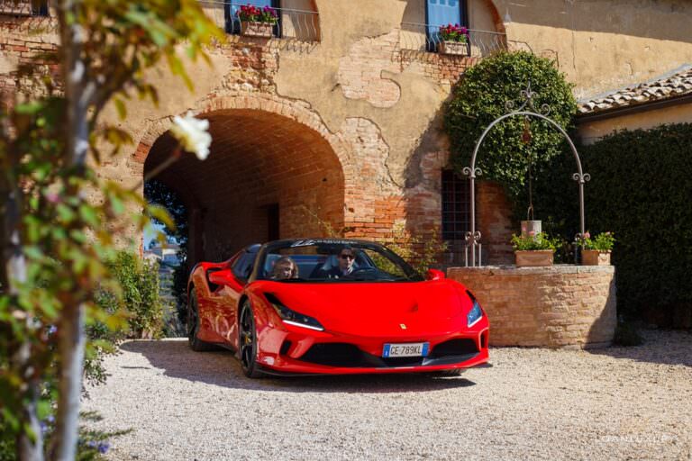 Typical Tuscan villages visited by Ferrari