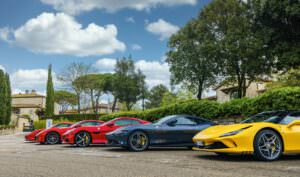 Driving Ferrari through the Tuscan hills