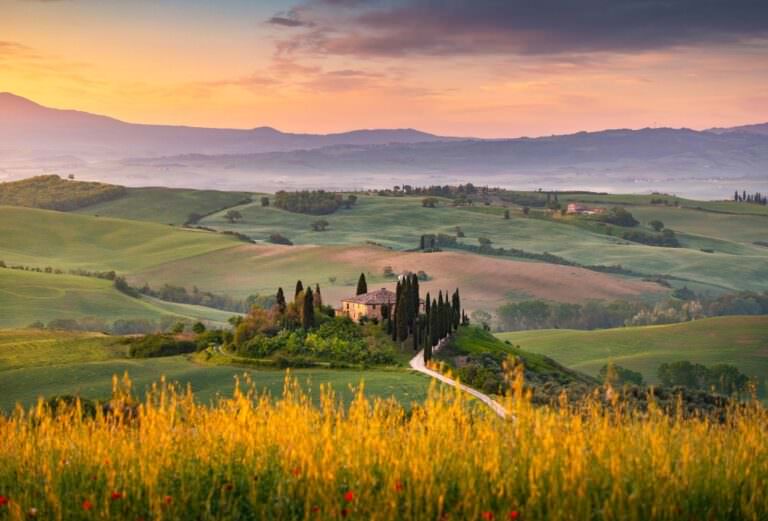 The typical Tuscan countryside