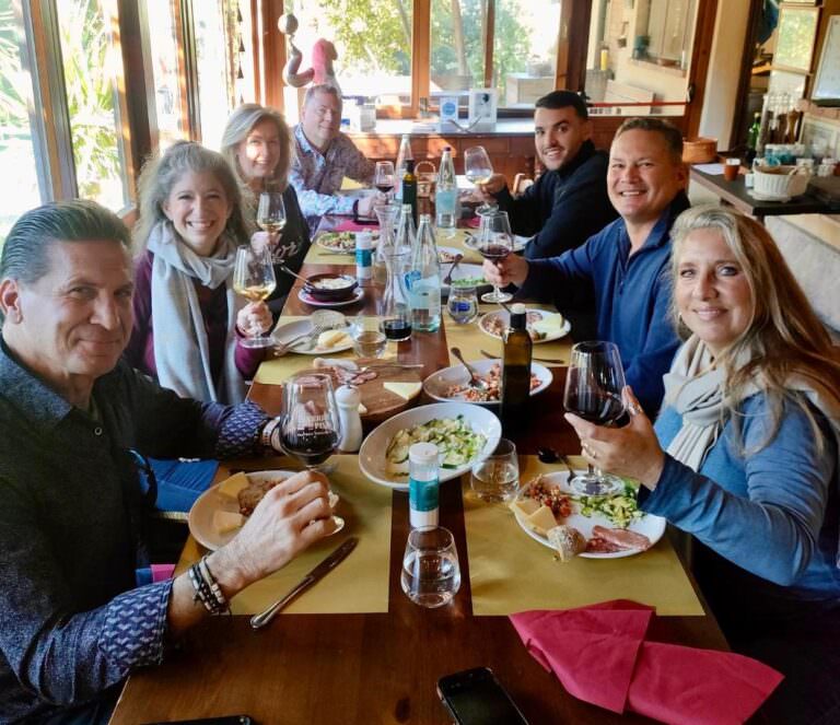 Typical Tuscan meal based on cheese