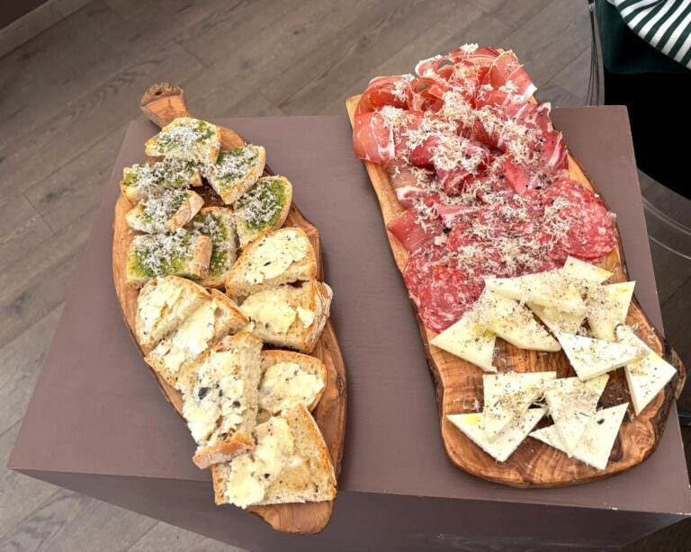 Typical appetizer based on truffle after the truffle hunting