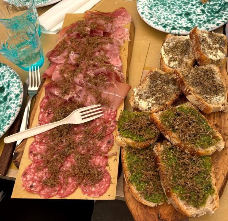 Truffle tasting at Daniele's shop