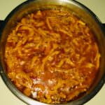 Typical Tuscan tripe served during our adventurous dinner