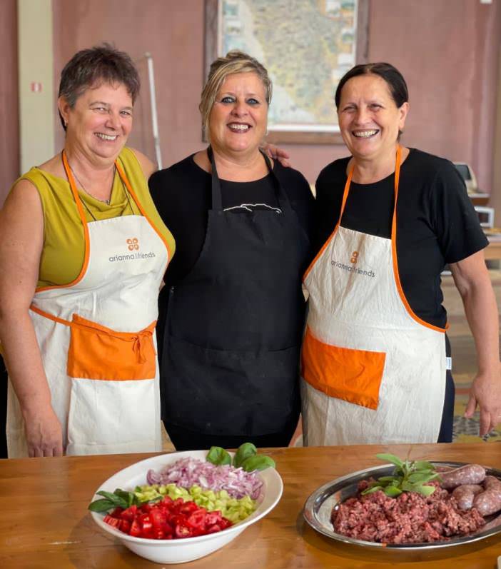Cooking class at a local winery