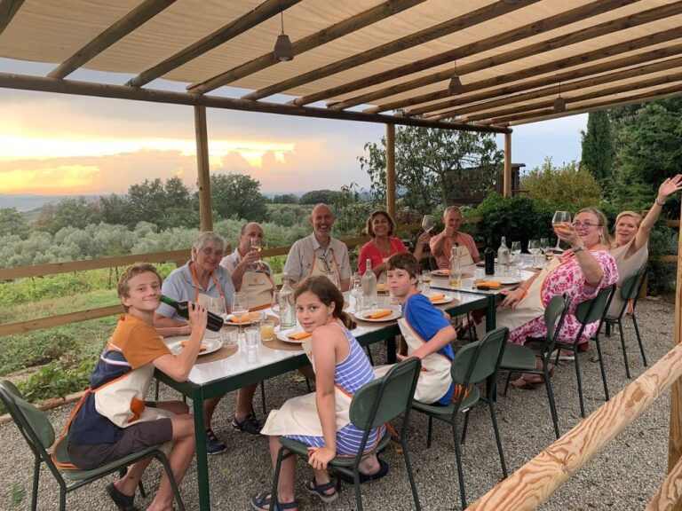 Share typical Tuscan cooking class at Rita's farm in Montefoscoli