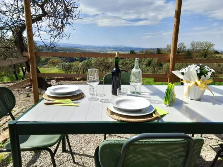 Typical lunch at Rita's farm