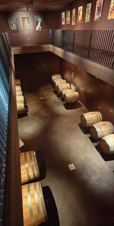 Barriccaia room at the winery near Terricciola