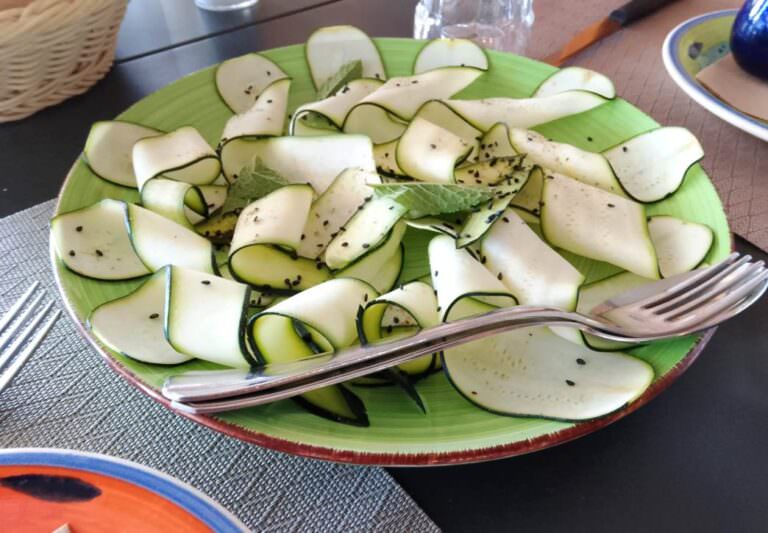 Zucchini carpaccio