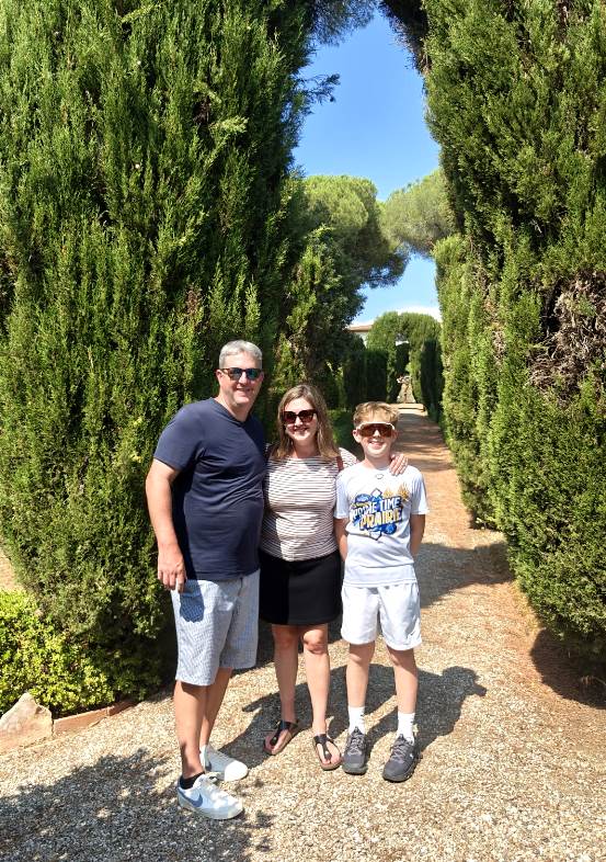 The visit to the garden in front of the Ghizzano villa