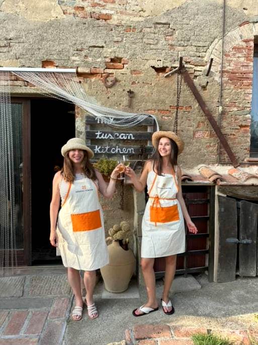 Typical Tuscan cooking class arranged at Rita's farm