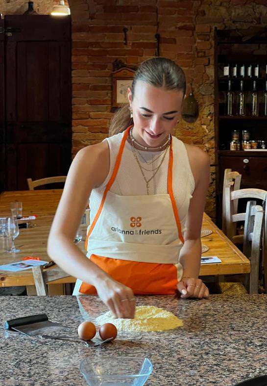 Group shared cooking class at Rita's farm